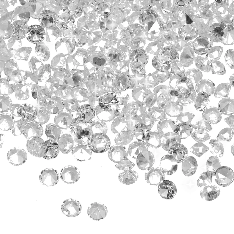 16800 Piezas Mesa de Boda Dispersión Confeti Diamante, 3mm Diamantes Falsos (Tono Plata) Foto 1 de 4