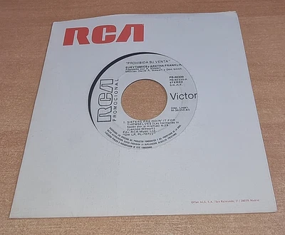 EURYTHMICS & ARETHA FRANKLIN Sisters are 7" SPAIN PROMO SINGLE VINYL ULTRA RARE - Image 1 of 3