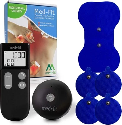Med-Fit Wireless Rechargeable TENS Machine, Does not Require Leads, The Wireles