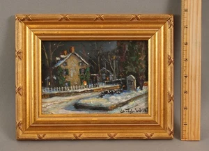 Pintura Sm CHRISTOPHER WILLETT Bucks County Pennsylvania PARRY MANSION New Hope - Imagen 1 de 7