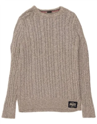 SUPERDRY Mens Vintage Boat Neck Jumper Sweater XL Grey Cotton CD12 - Image 1 of 3