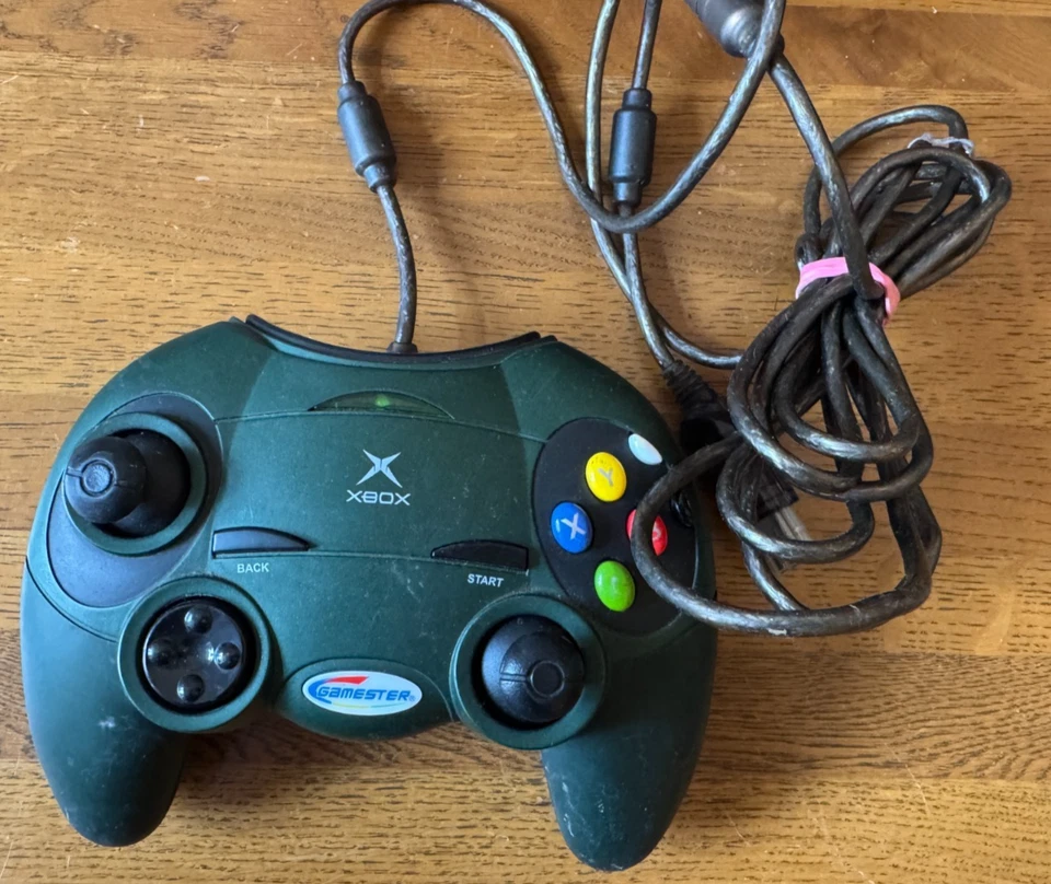 Xbox Original Gamester Wired Fat Duke Controller w breakaway cable UNTESTED - Image 1 of 3