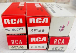 RCA Nuevo Antiguo Stock SEIS TUBOS DE RADIO En Cajas - Imagen 1 de 3