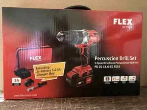 FLEX PD 2G 18.0-EC FS55 Akku-Schlagbohrschrauber Satz 18V MEGA-SET  2 Akkus 5Ah - Bild 1 von 3