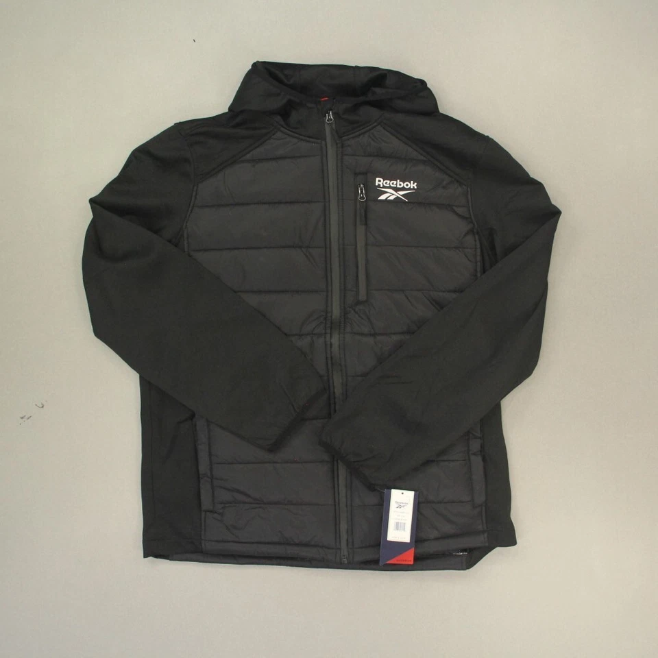 Chaqueta Abrigo Reebok Acolchada con Capucha Mezcla Para Hombre Talla Grande Negra Cremallera Completa Nueva con Etiquetas Foto 1 de 4