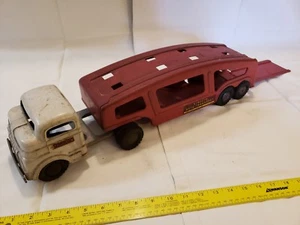 Structo Toys Auto Transport Truck & trailer all original paint, decals & tires - Picture 1 of 7