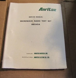 Anritsu Microwave Radio; Test Set2 ME645A Service Manual - Picture 1 of 3