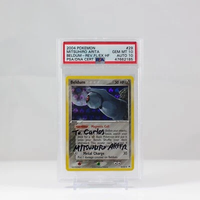 ARITA AUTOGRAPH 2004 Pokemon Ex Hidden Legends Beldum PSA 10 Reverse Holo - Image 1 of 2