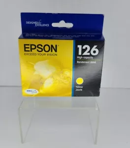 Epson 126 High Capacity Yellow Ink Cartridge T126420 Exp 05 2017 Sealed - Picture 1 of 4