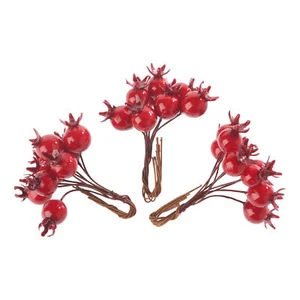 DPI Rosa Canina-Pick 3 Pezzi 10cm Rosa Canina, Decorazione, Decorazione Natalizia, Abete - Foto 1 di 1