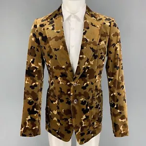 TOM FORD Größe 38 Regular Hellbraun Tarnfarbe Baumwolle Samt Sport Mantel - Bild 1 von 7