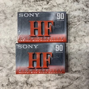 Sony HF High Fidelity Normal Bias 90 min Set of 2 Blank Audio Cassette C-90HFL - Picture 1 of 1