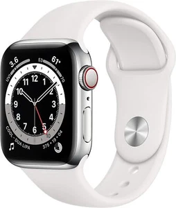 UNLOCKED Apple Watch Series 6 40mm (GPS + LTE) Stainless Steel Case - VERY GOOD - Photo 1 sur 3