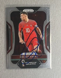 GRANIT XHAKA Bayer Leverkusen In-person signed TC Panini WM 2022 Autogramm - Picture 1 of 2