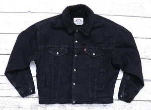 Chaqueta de mezclilla vintage Levis Sherpa tipo 3 camionero para hombre talla grande negra EE. UU. - Imagen 1 de 10