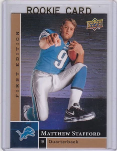 Matthew Stafford RC 2009 Upper Deck 1st Edition ROOKIE CARD Detroit Lions LE! - Picture 1 of 2