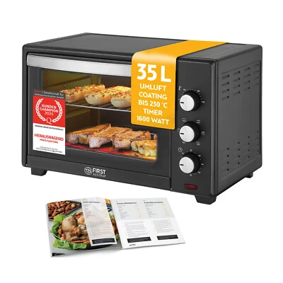 Minibackofen 35L Backofen Pizzaofen Toastofen Doppelglastür TZS First Austria - Bild 1 von 4