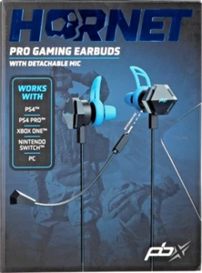 Pro Gaming Earbuds with Detachable Mic (Hornet-PBGH10BL) 3.5mm Jack. Ships Free. - Picture 1 of 12