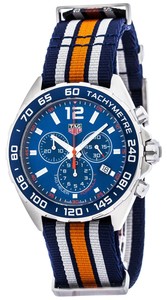 TAG Heuer Formula 1 Chronograph Blue Dial Nylon Band Men's Watch CAZ1014.FC8196