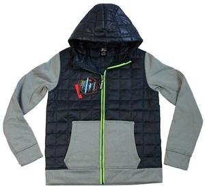 ZeroXposur Boys L 14-16 Snug Hybrid Water Resistant Jacket Midweight Navy/Gray - Picture 1 of 11