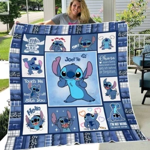 Personalized Custom Stitch Blanket, Personalized Fleece Blankets, Custom Blanket - Picture 1 of 5