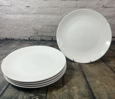 Lote de 5 pratos de jantar empilháveis de cerâmica branca lisa Mainstays 10,5 pol. - Imagem 1 de 4