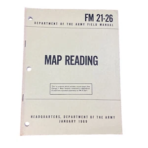 Map Reading Vintage Army Field Manual FM 21-26 1969 - Picture 1 of 3