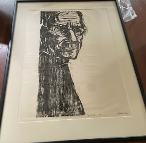 Original Antonio Frasconi 'Sean O'Casey' Holzschnitt 1956 großer Mid Century Künstler - Bild 1 von 13