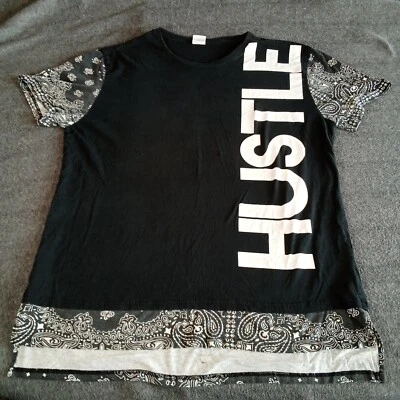 Camisa Isaac Morris IML Para Hombres XXL Negra Hustle Y2K Años 90 Ropa de Calle Hip Hop Suelta Foto 1 de 4