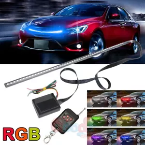 48 LED RGB Knight Rider Scanner Flash Car Strobe 7 Color Light Kit Strip 22In US - Picture 1 of 12