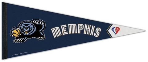 MEMPHIS GRIZZLIES 2022 City Edition NBA 75th Anniversary Premium Felt PENNANT Cover