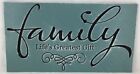 Family Life's Greatest Gift Wall Sign Plaque Hanging Sign Blue/Turquoise