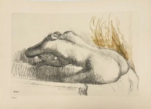 Studio Edgar Degas, litografia originale Degas su carta. Targa firmata - Foto 1 di 1