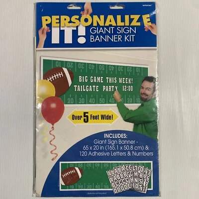 Kit de banner de letrero de fútbol gigante Personalizelo Amscan PartyCity NUEVO ENVÍO GRATUITO Foto 1 de 3