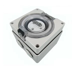 Powerwave 20 Amp 3 Phase 4 Round Pins IP66 Industrial Socket Outlet Grey - Picture 1 of 2