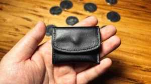 The Cowhide Coin Wallet (Black) by Bacon Magic - Trick - Picture 1 of 4