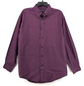 Roundtree & Yorke Dress Shirt Mens Size L Purple Long Sleeve Button Up - Picture 1 of 5