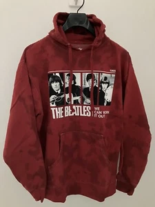 Beatles “We Can Work It Out” Hoodie L Tie Dyed Red Rock Band Merch - Picture 1 of 4