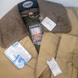 Vintage 70s MIGHTY MAC Gloucester Men’s Sea Tipp Coat Size 40 NOS Rare Find! - Picture 1 of 10