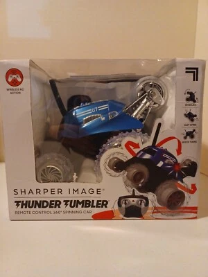 Sharper Image Thunder Tumbler Remote Control 360 Spinning Blue Car box damaged - Image 1 of 4