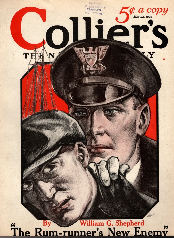 1925 Collier's May 23 Rum-runner's new enemy; Cats are ladies with whiskers Foto 1 de 1