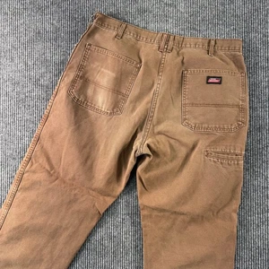 Dickies Mens 36x30 Brown Duck Canvas Carpenter Pants Workwear Utility Y2K - Picture 1 of 8