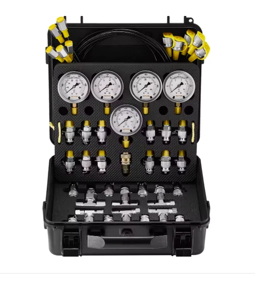 Kit de prueba de presión hidráulica SucceBuy para excavadoras tractoras con estuche de transporte Foto 1 de 4