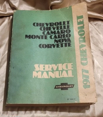 Chevrolet Chevelle Camaro Monte Carlo Nova Corvette 1977 manual de servicio GM Foto 1 de 4