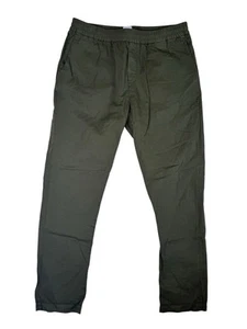 Sunspel England 1860 Cotton Linen Drawstring Trouser Pants Olive Men's Large - Picture 1 of 10