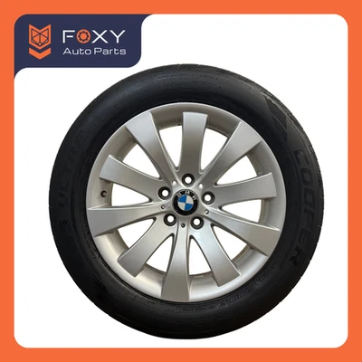 Оригинальный серебристый обод колеса из сплава с 10 спицами для BMW F01 F02 F10 550I 650I 750LI 8JX18 09–18 годов выпуска - Изображение 1 из 4