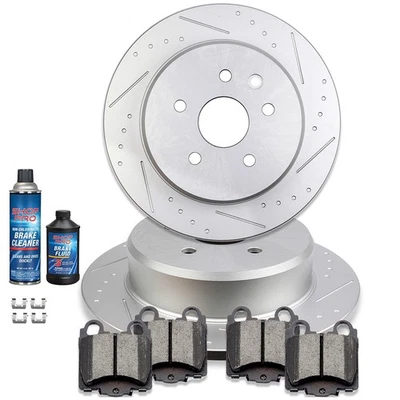 For Lexus Gs300 1998 - 2003 2004 2005 Rear Brake Rotors And Ceramic Pads Kit - Image 1 of 4