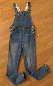 Boden Girls Star Lined Denim Overall Skinny Jeans Blue Size 11-12Y  152cm - Picture 1 of 8