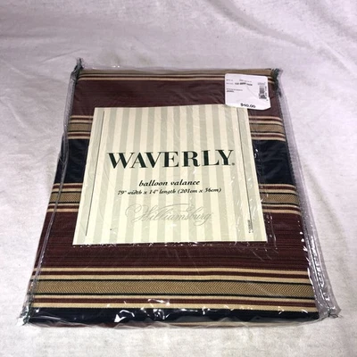 Новый Waverly Williamsburg хлопок воздушный шар балдахин пятнистое дерево полоски Jewel 79 x 14 - Изображение 1 из 4