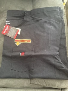 Camiseta Henley Wrangler Workwear Para Hombre Manga Corta Bolsillo 2XLarge Azul Ashley - Imagen 1 de 3